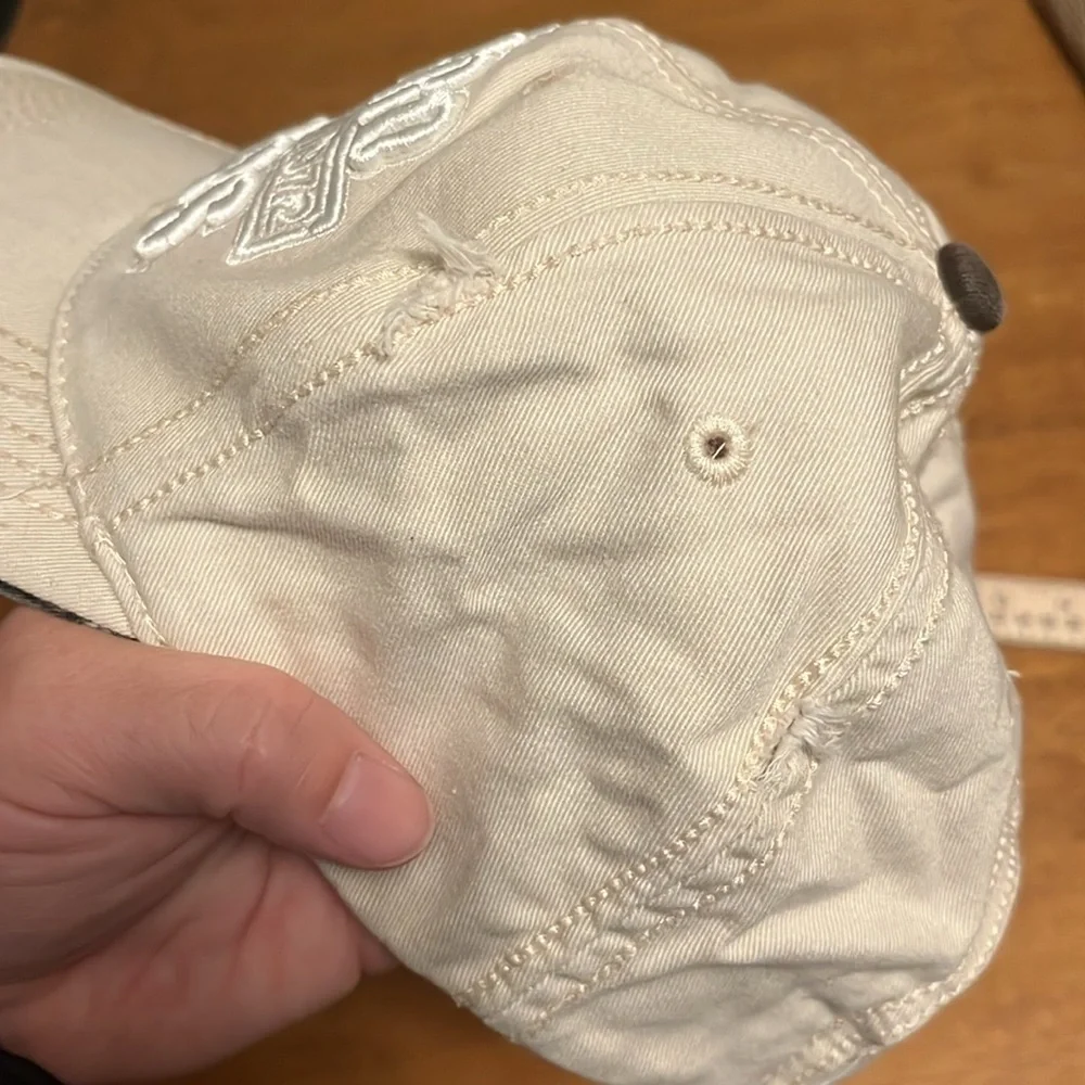 Bass Pro Shops Established 1972 Cream Hat and White Embroidery Adjustable